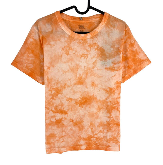 CAMEL ACTIVE Women Orange Tie Dye Crew Neck Short Sleeves T Shirt Size L