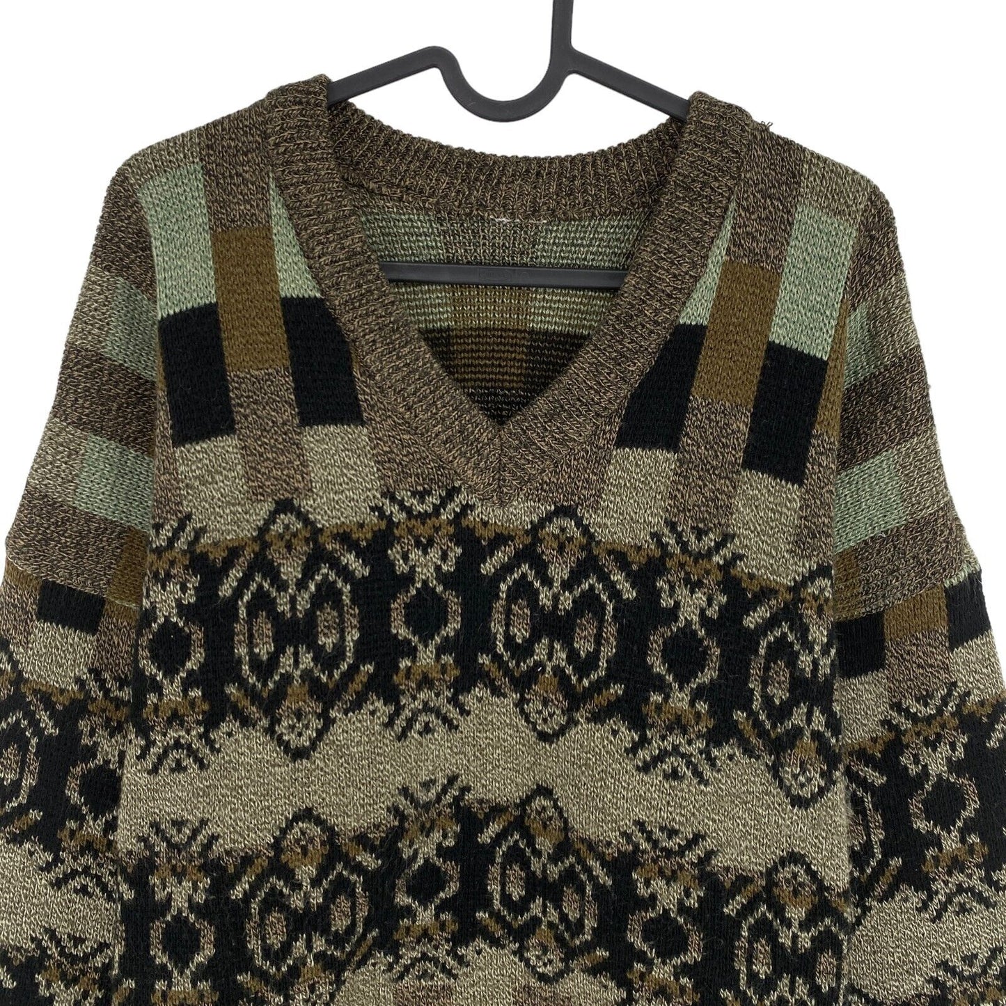 Cosby Vintage Retro 90s Brown Sweater Pullover Size XL