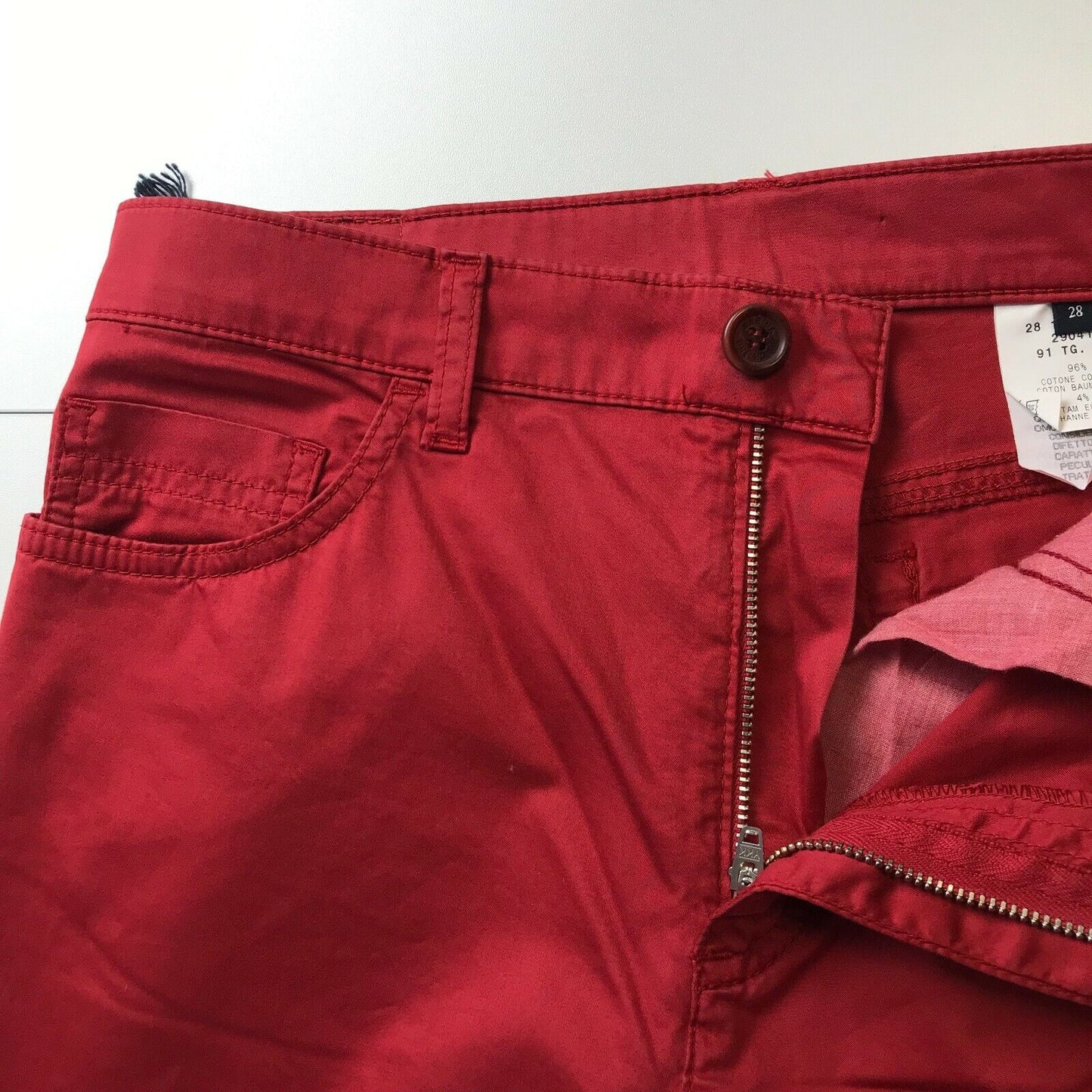 MARINA YACHTING Women Red Regular Fit Chino Trousers Size W28