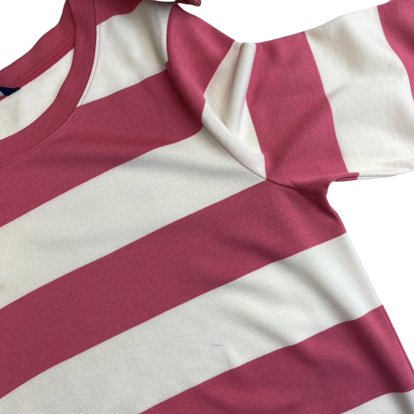 GANT Pink Bar Striped Jersey Long Sleeves A Line Dress Size L