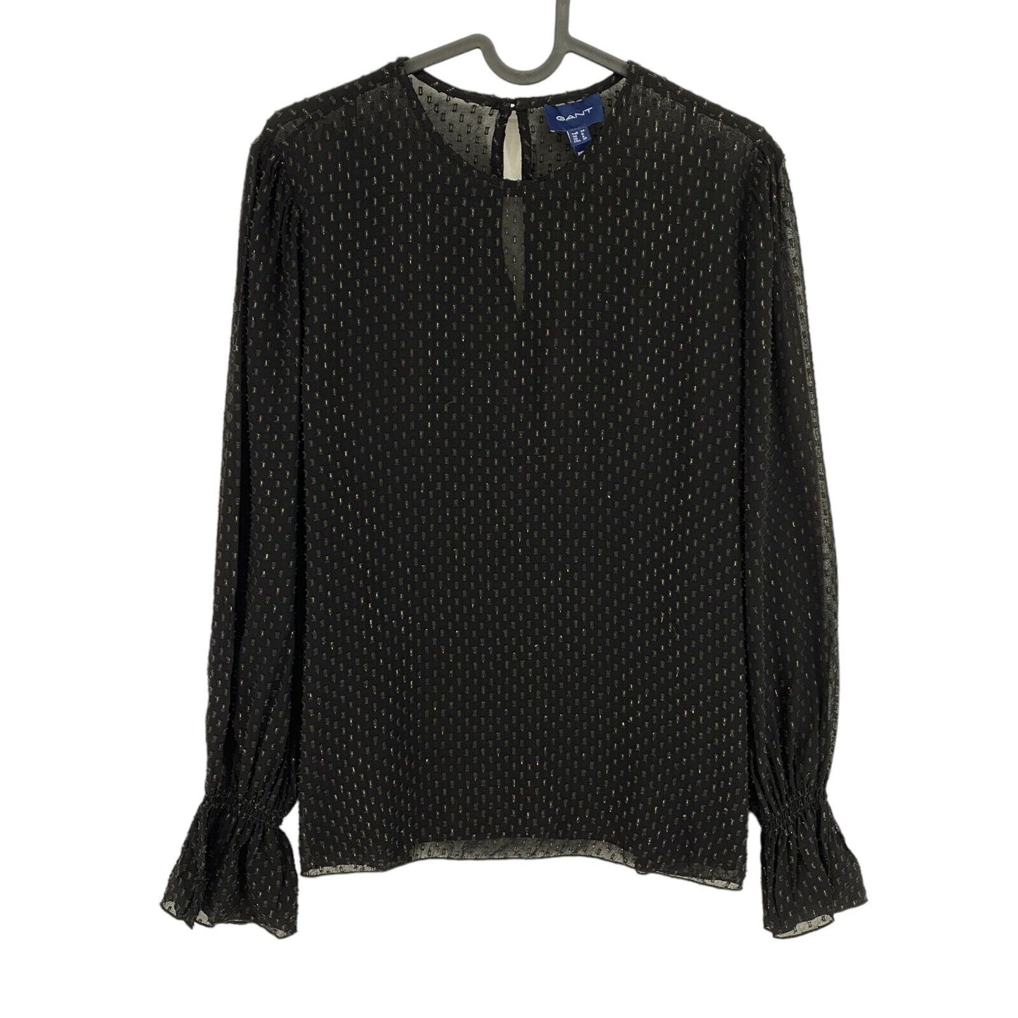 GANT Black Gold Dot Blouse Size EU 34 UK 6 US 4