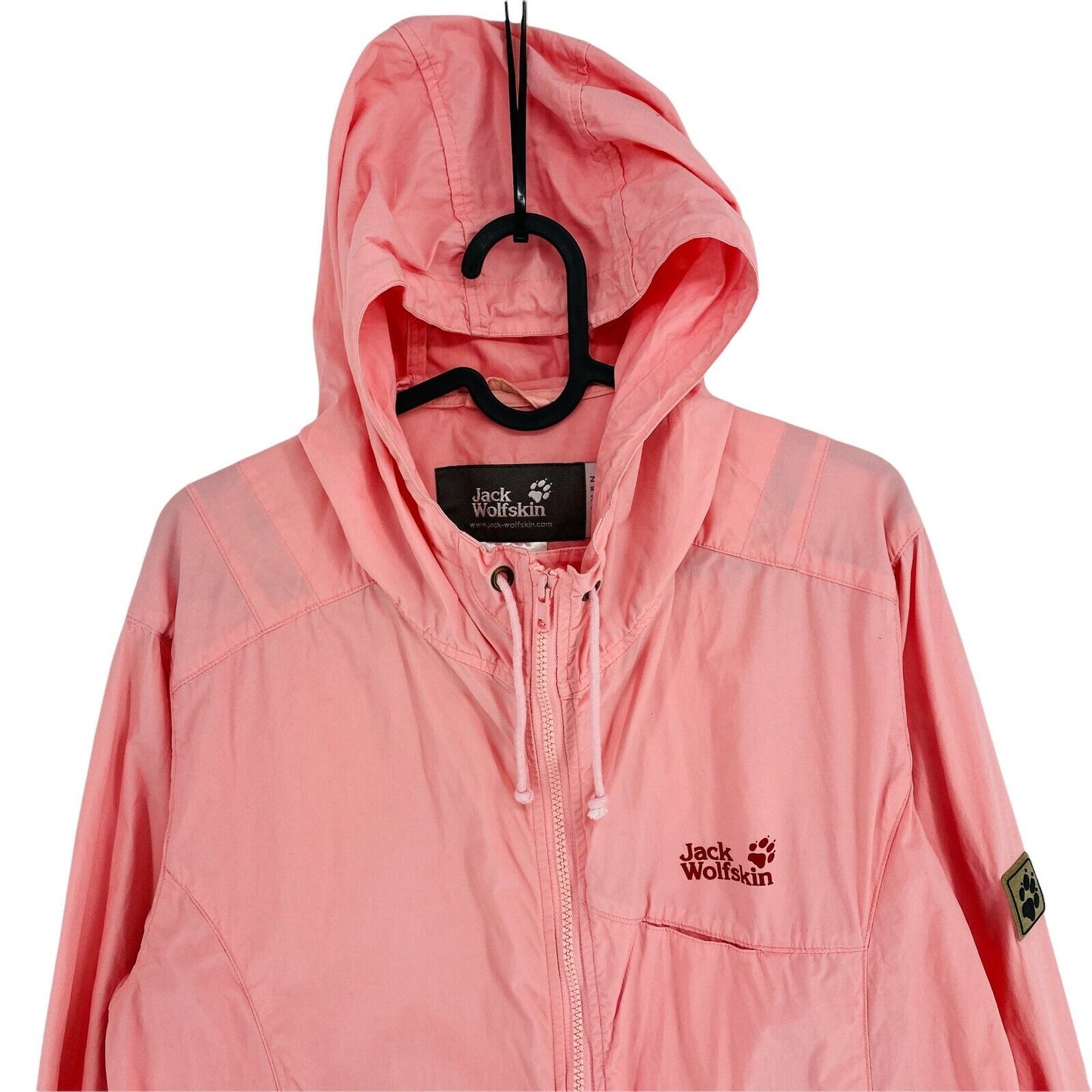 Jack Wolfskin Pink 100% Cotton Hooded Jacket Size L