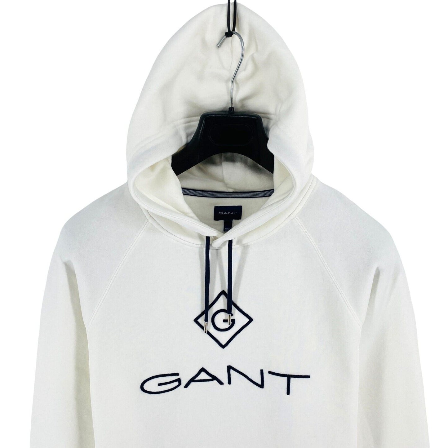 GANT Men White Lock Up Hoodie Sweater Pullover Jumper Size 3XL XXXL