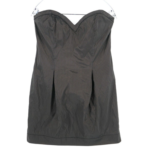 Prix ​​conseillé 119 € FRENCH CONNECTION Mini robe bustier rayée marron Taille 14 - L