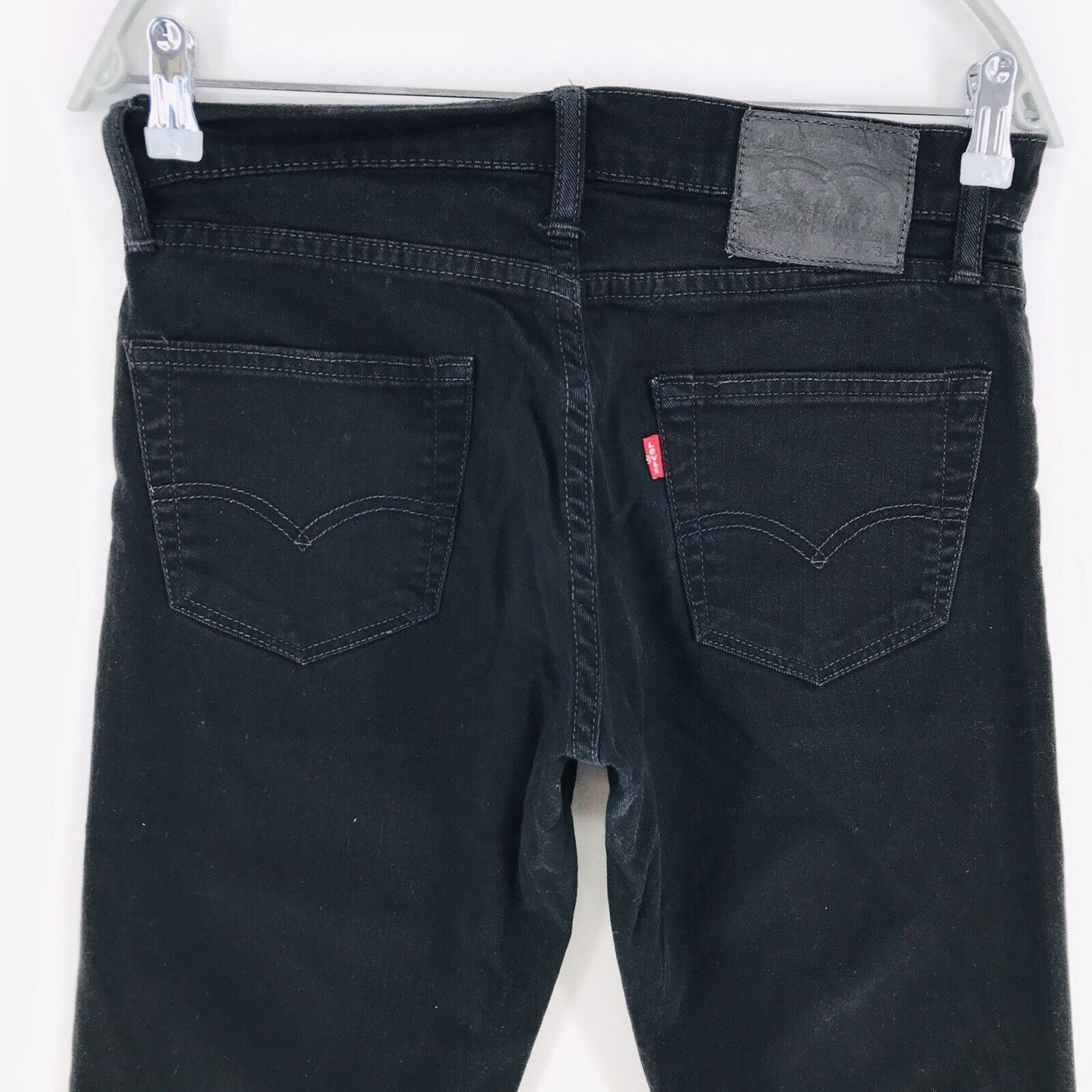 Levi‘s 504 Black Stretch Straight Regular Fit Jeans Size W29 L32