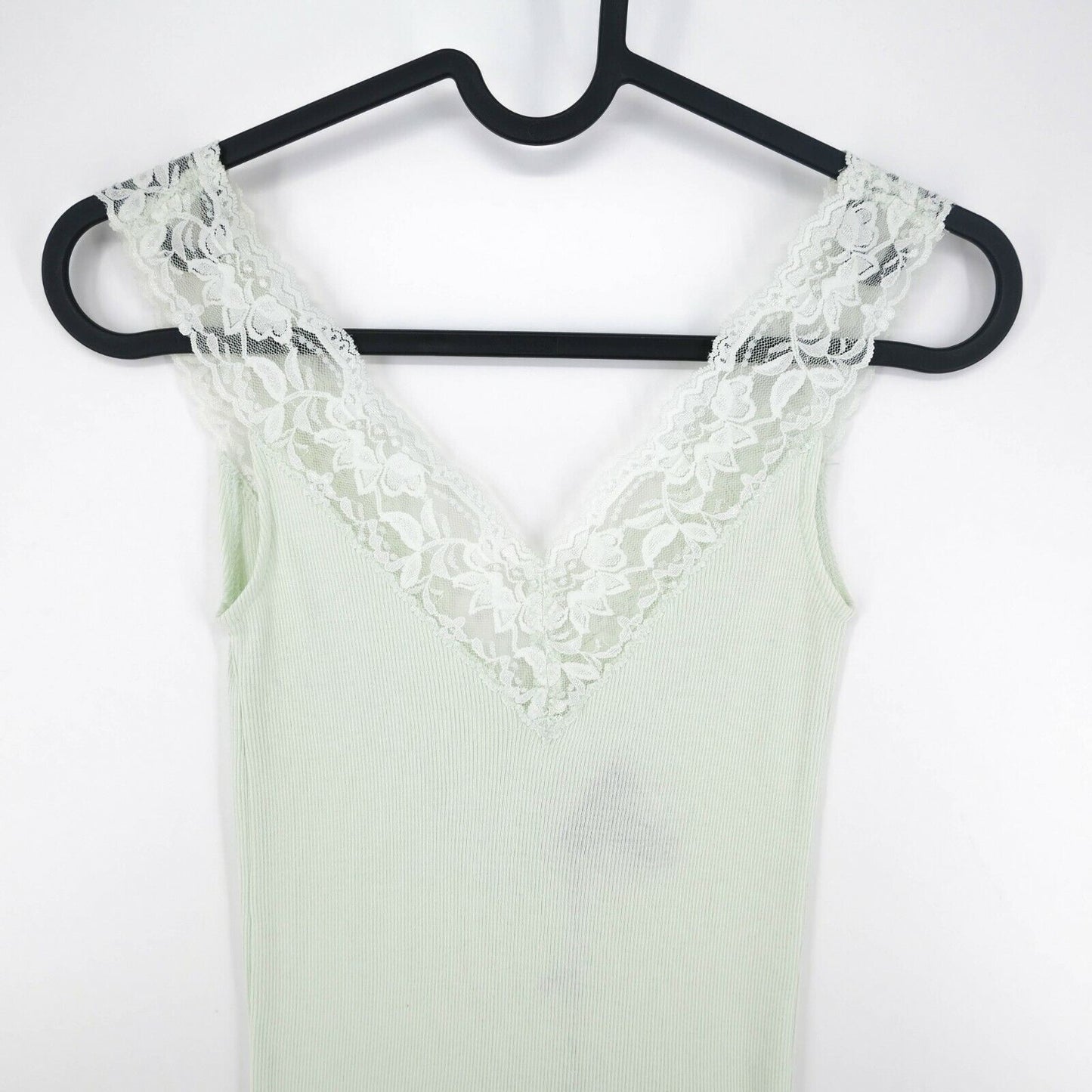 GANT Green V Neck Lace Tank Top Blouse Size XS