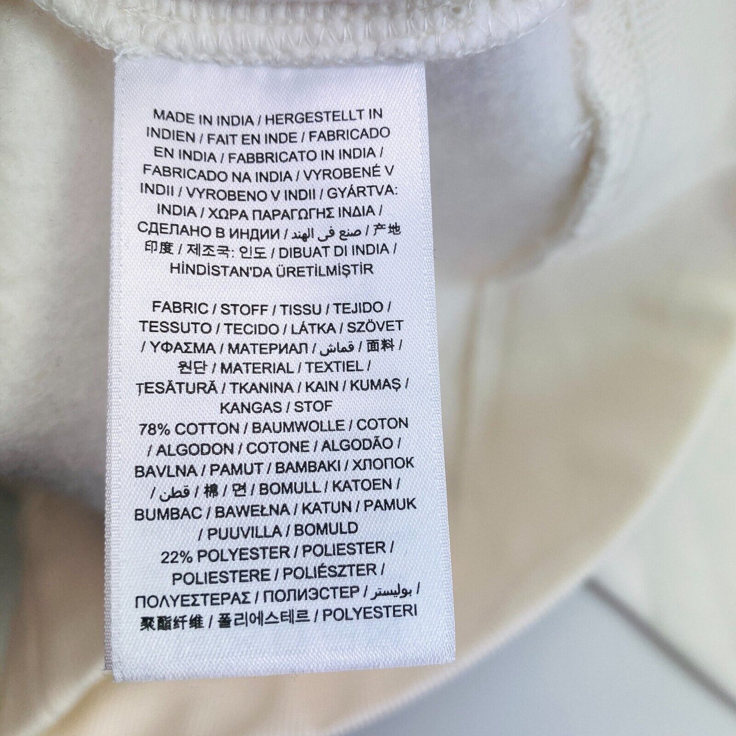 GANT Blanc Logo Sweat à capuche Pull Taille XS