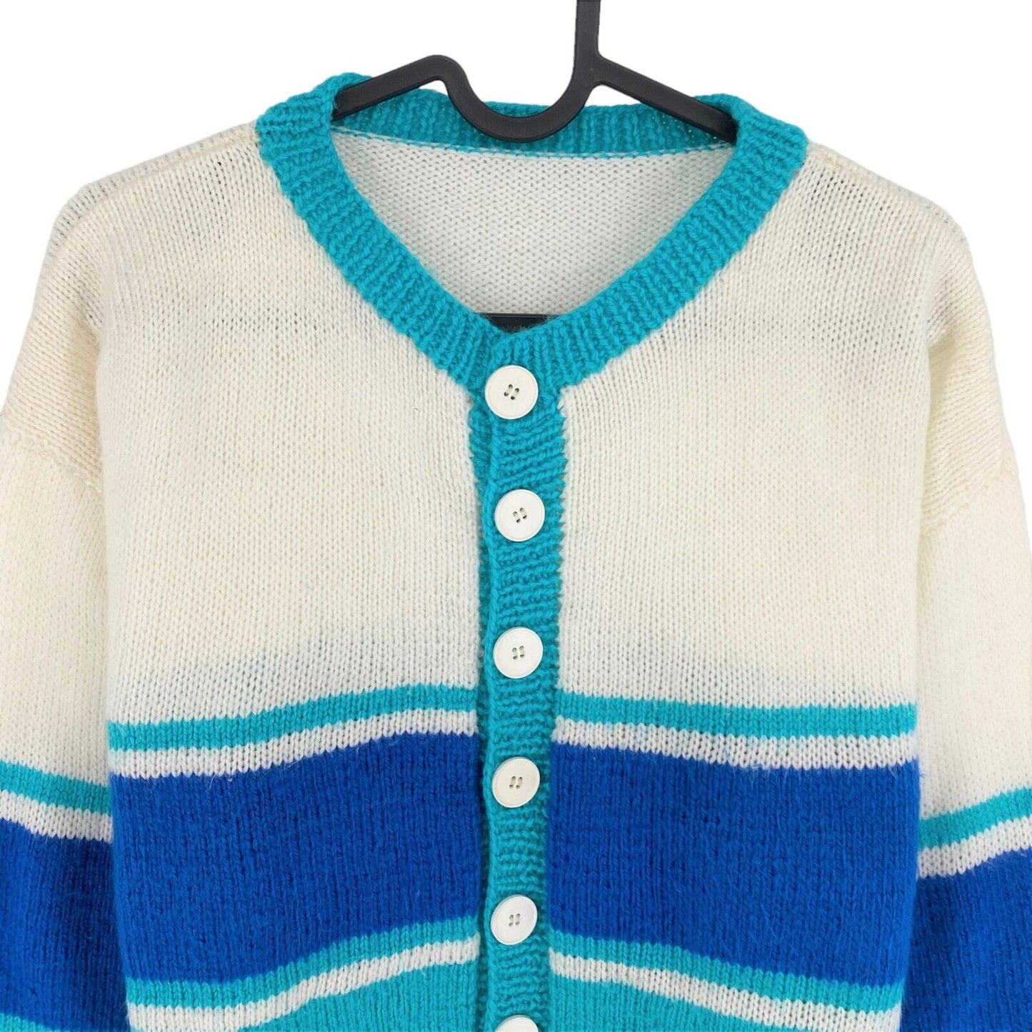 Cosby Vintage Retro 90s Blue Cardigan Sweater Size M