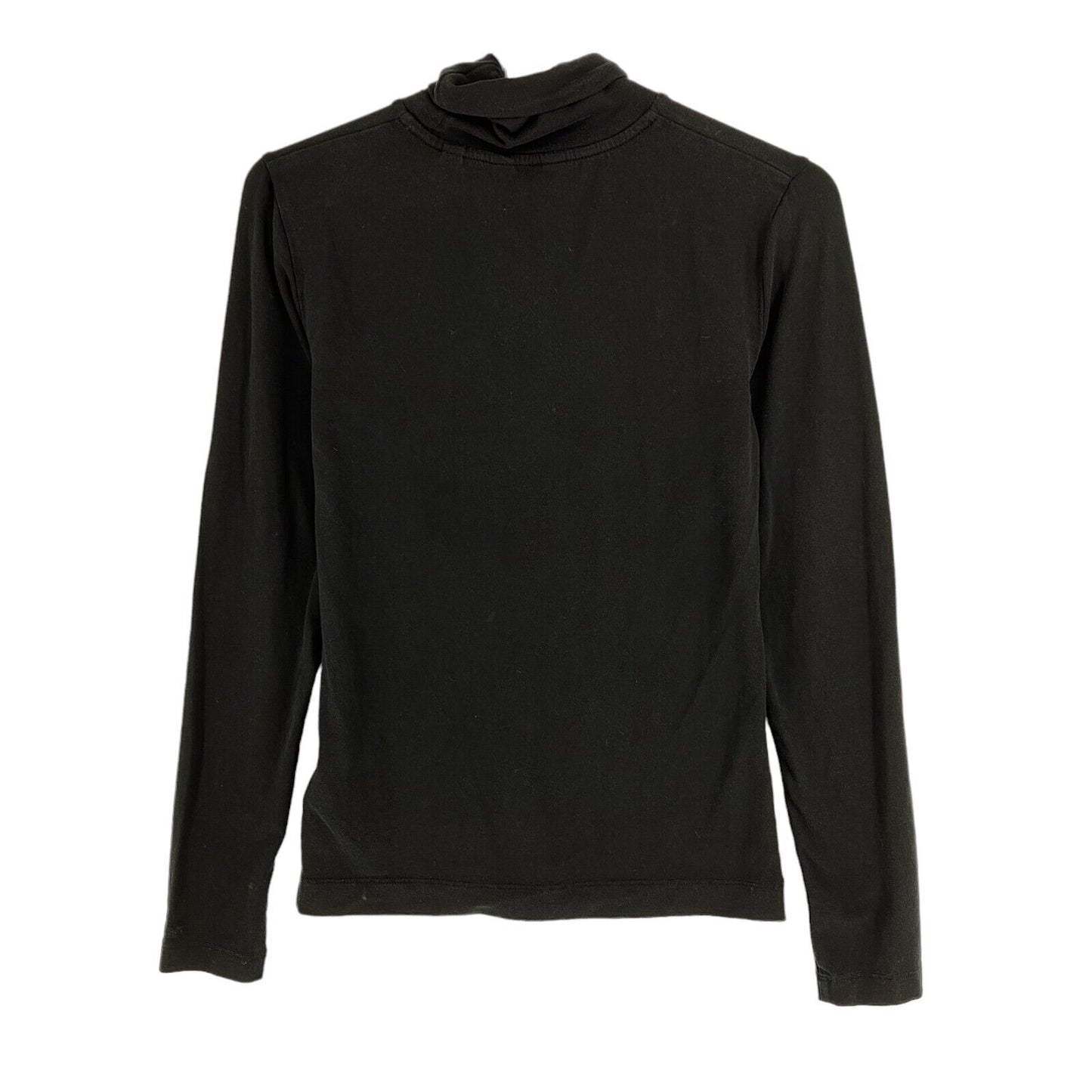 GANT Black Jersey Turtle Neck Long Sleeves T Shirt Size XS