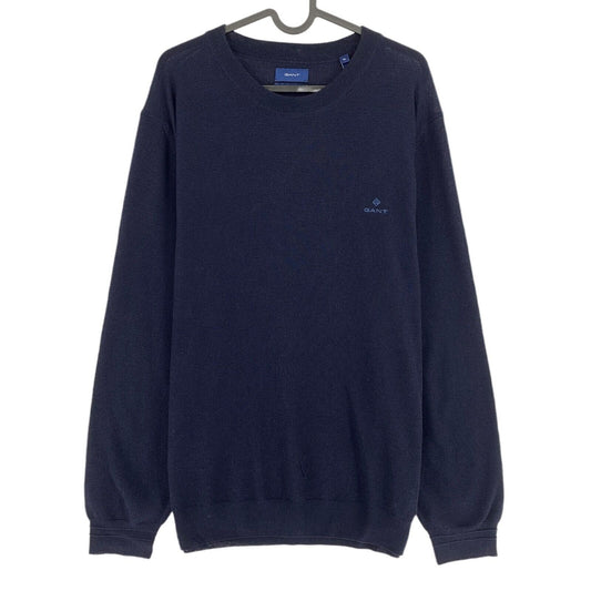 GANT Navy Blue Pure Prep Crew Neck Jumper Sweater Size XL