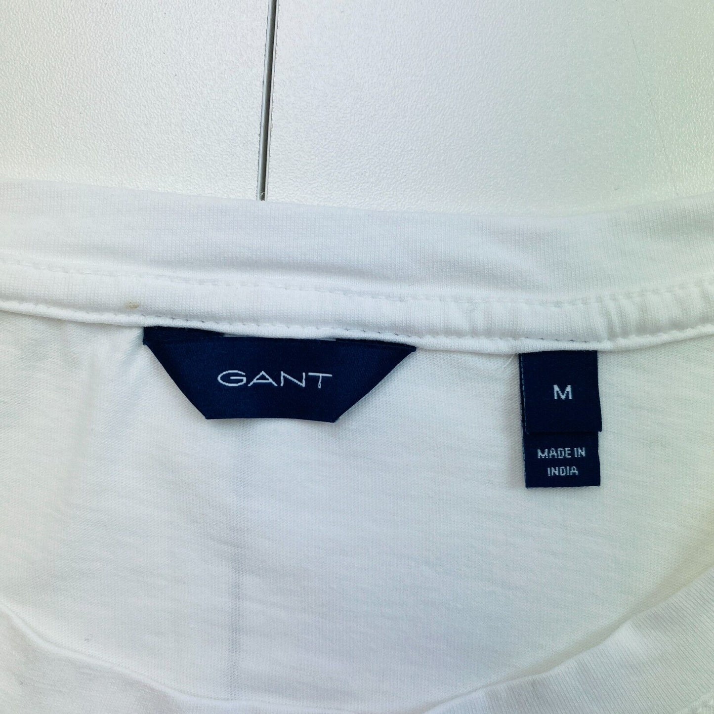 GANT T-Shirt mit Rundhalsausschnitt, weiß, Größe M