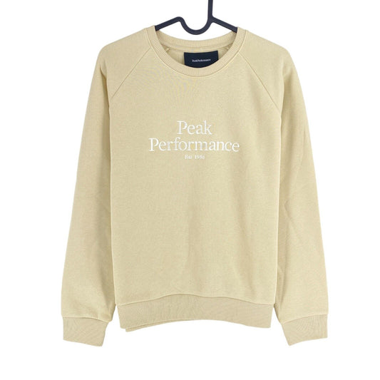 Peak Performance Women Beige Original Crew Neck Sweater Jumper Size M