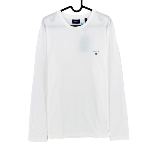 GANT White Original Long Sleeves Crew Neck T-Shirt Size XL