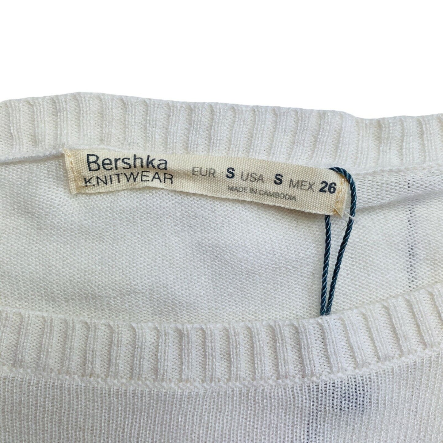 BERSHKA Beige Round Neck Loose Sweater Jumper Size S