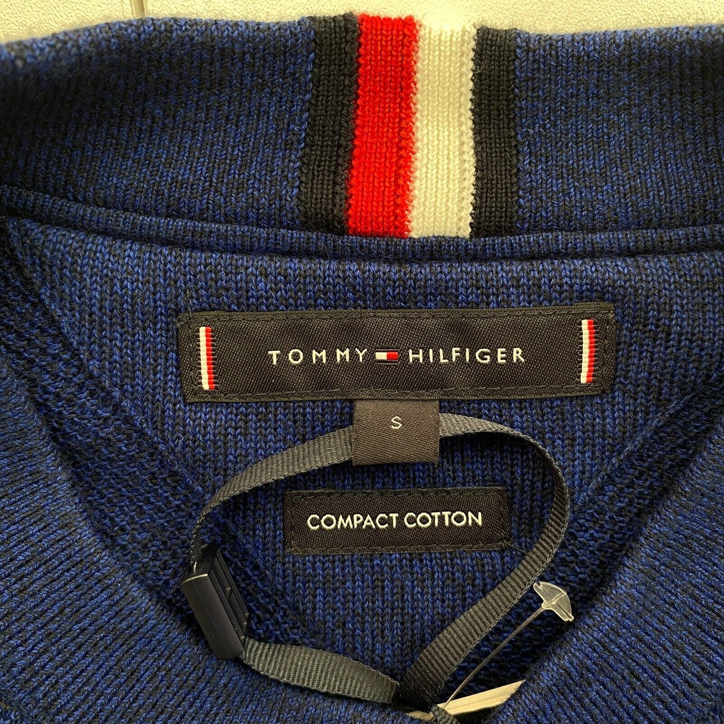 Tommy Hilfiger Jeans Men Navy Blue Crew Neck Jumper Sweater Size S