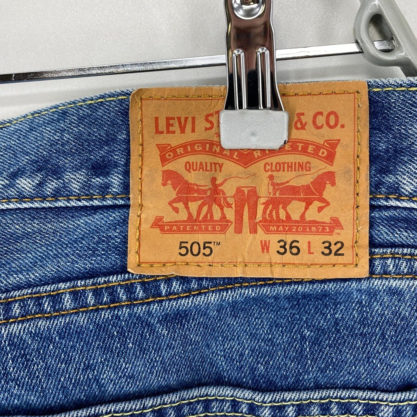 Levi‘s 505 Blue Regular Straight Fit Jeans Size W36 L32