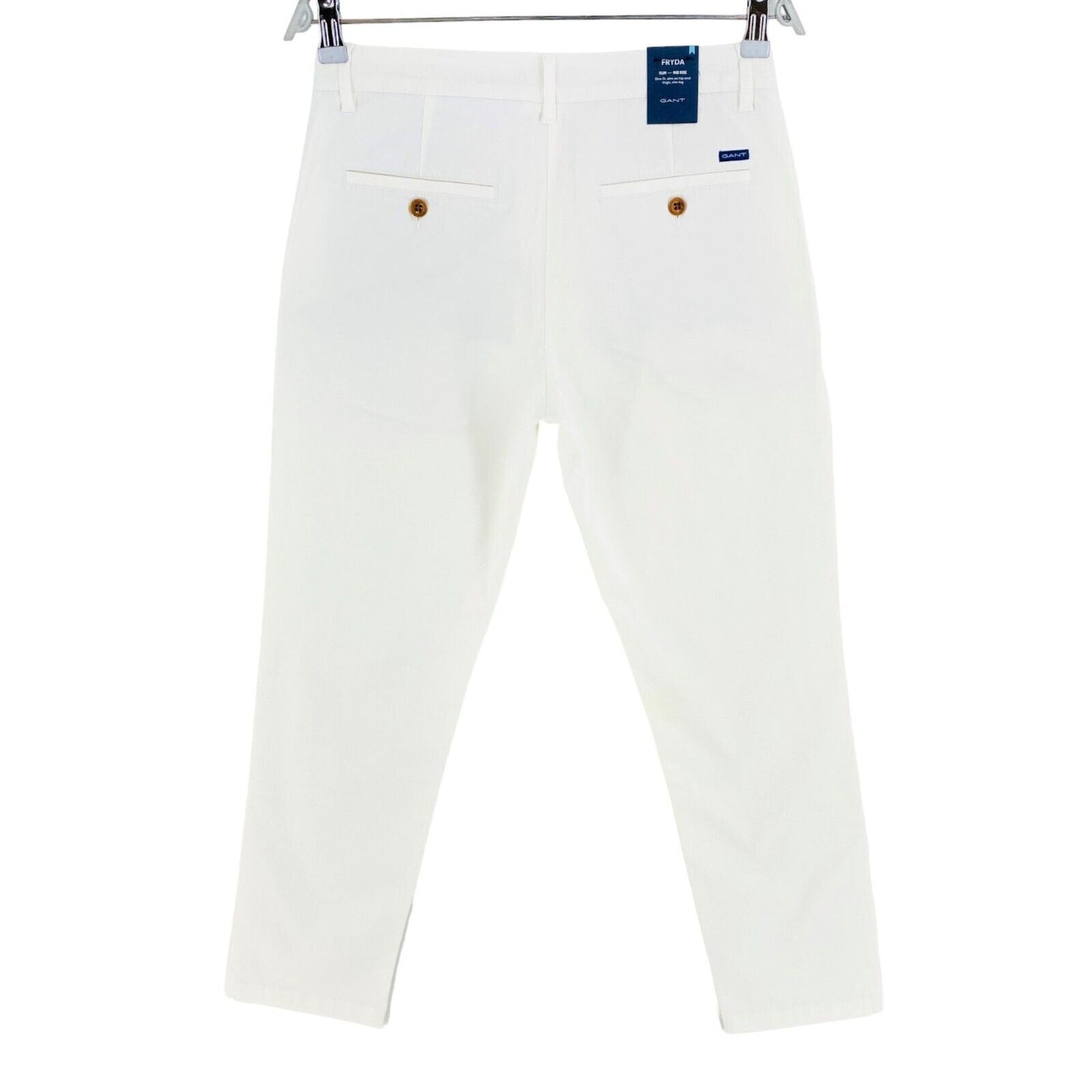 GANT White Classic Fryda Slim Fit Chino Pants Trousers Size EU 36 UK 8 US 6