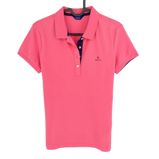 GANT Poloshirt mit Kontrastkragen, Rosa, Größe S