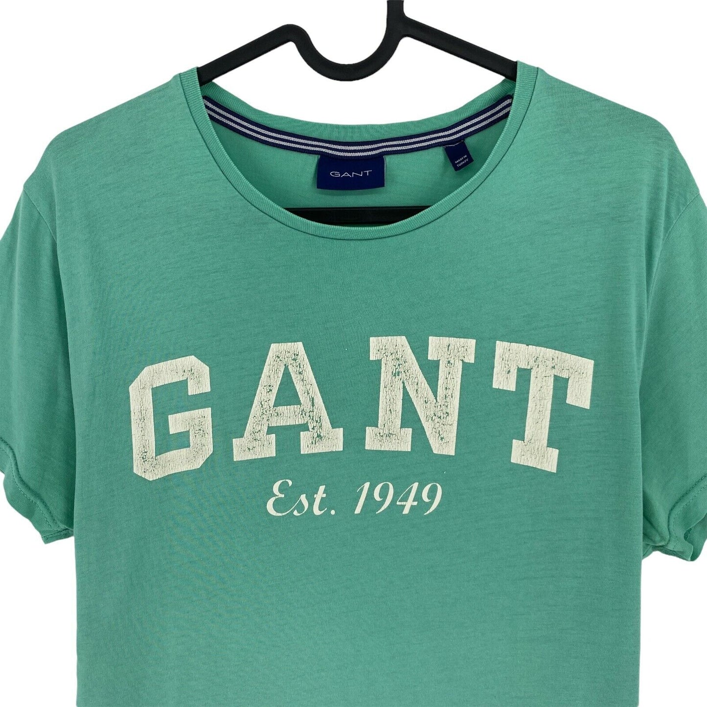 GANT Green Big Logo Crew Neck T Shirt Size S