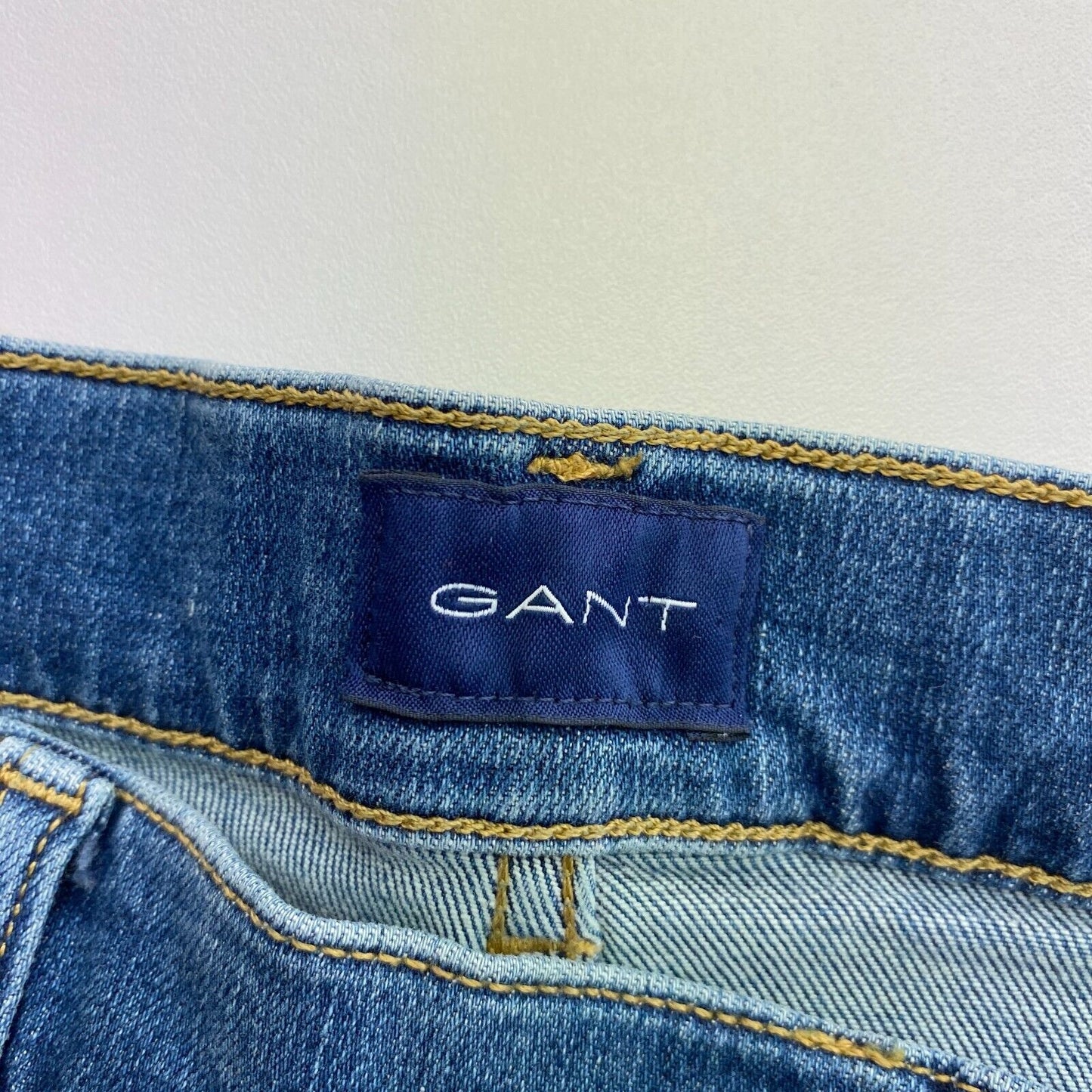 GANT Blue Cropped Slim Fit Jeans Size W28