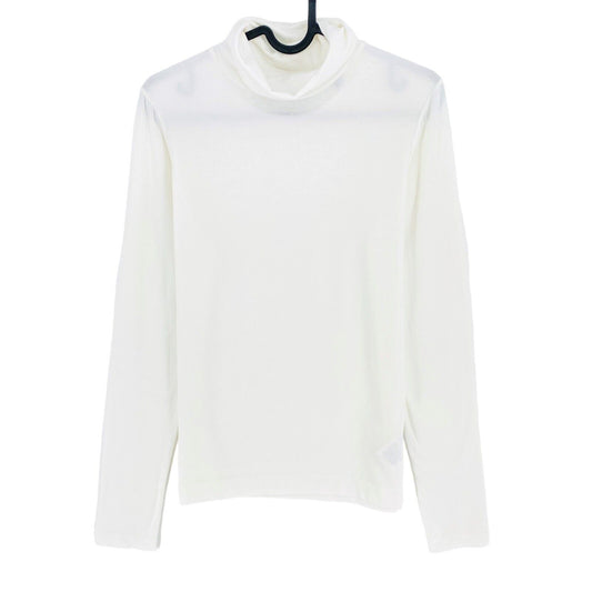 GANT White Jersey Turtle Neck Long Sleeves T Shirt Size M