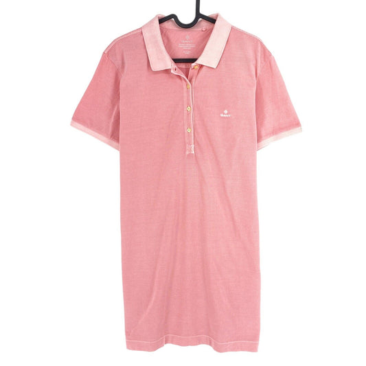 GANT Women Pink Sun Faded Pique Polo Shirt Dress Size XL