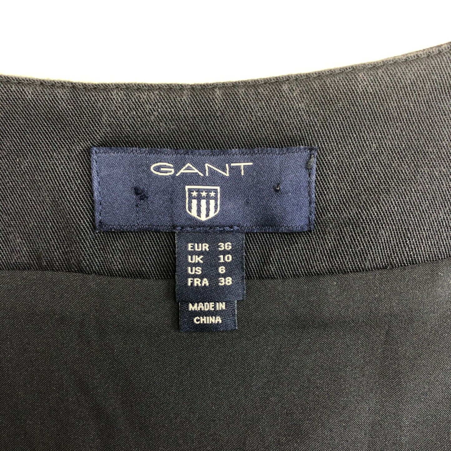 GANT Wickelkleid mit V-Ausschnitt, Marineblau, Größe EU 36, UK 10, US 6