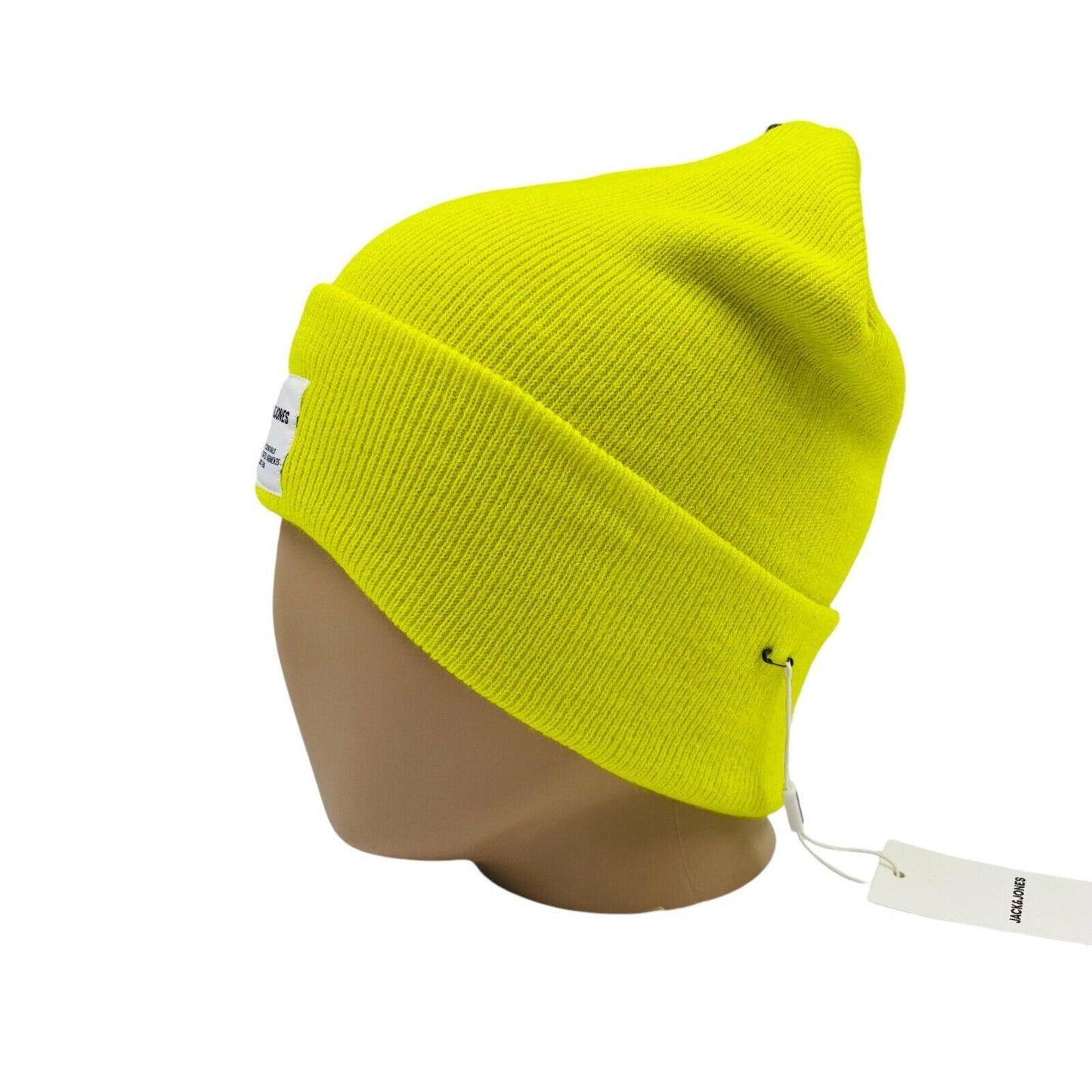 JACK & JONES Unisex Adult Yellow Knit Beanie Winter Hat Set One Size