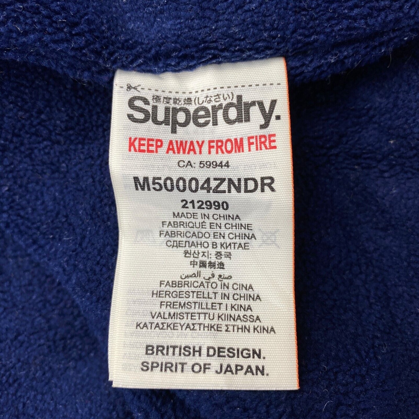 SUPERDRY Original Windcheater Marineblau Steppjacke Größe S