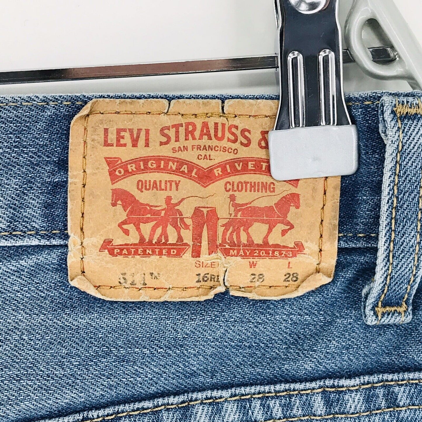 Vintage Levi's 511 Jungen Blau Slim Fit Jeans 16 Reg / W28 L31