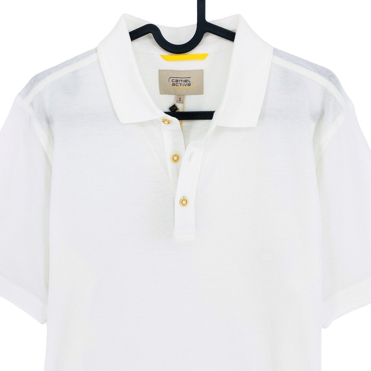 Camel Active White Pique Polo Shirt Size S