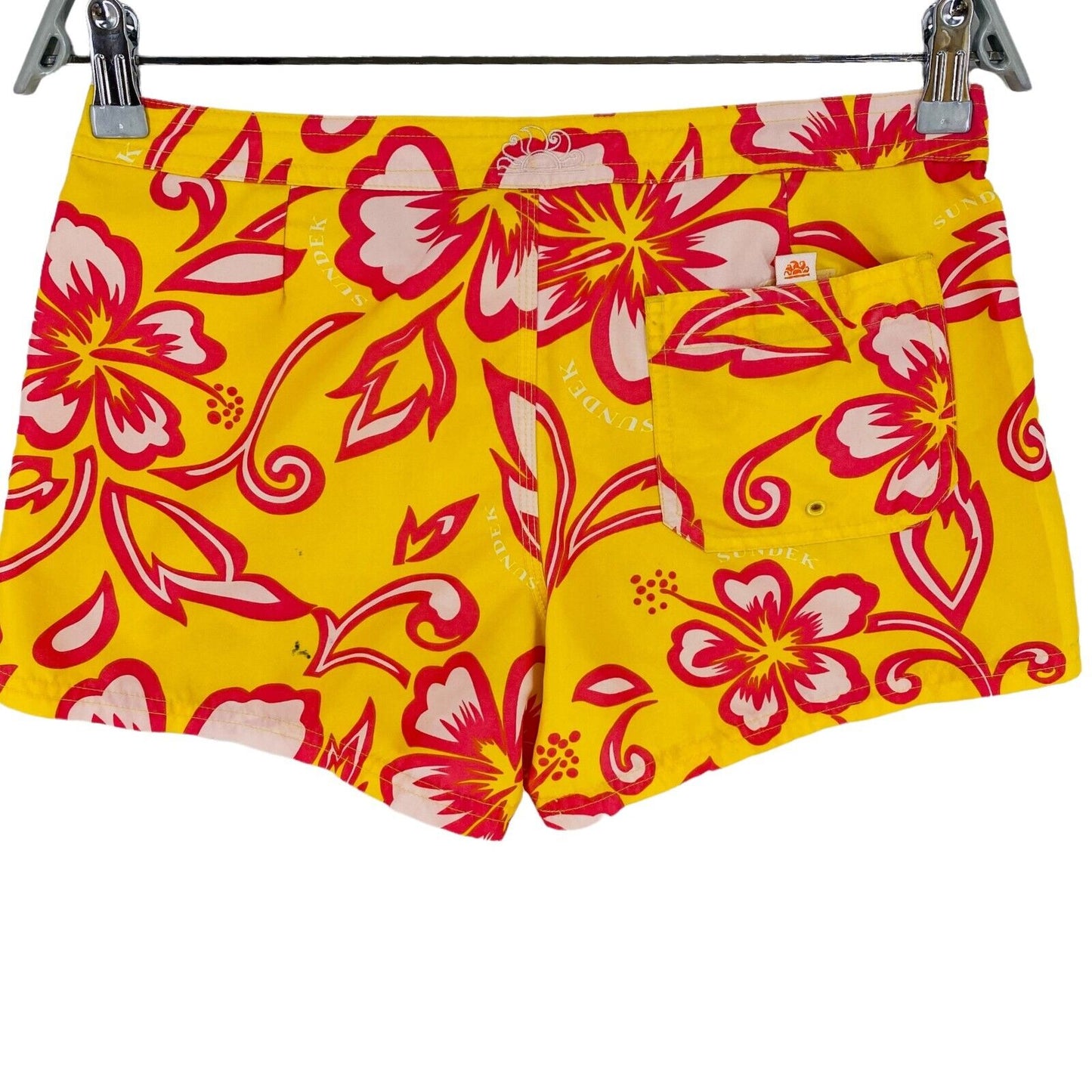 SUNDEK Floral Yellow Swimwear Swimming Trunks Shorts Size EU 32 UK 4 US 2