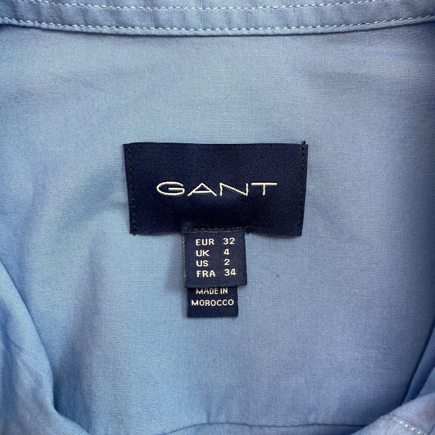 GANT Blaues Logo-Hemd Größe EU 32 UK 4 US 2