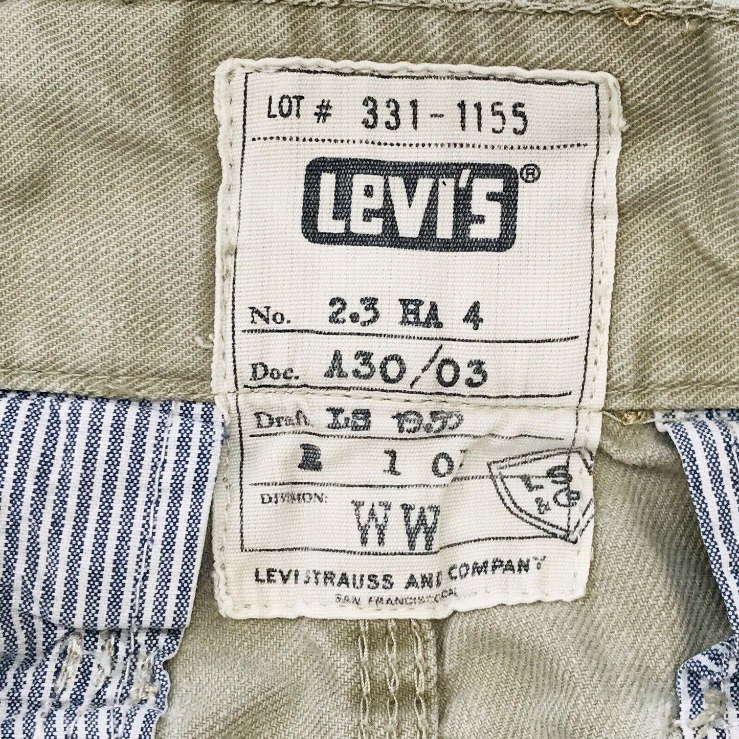 Vintage Levi's LOT 331 - 1155 Beige Regular Straight Jeans Size W34 L32