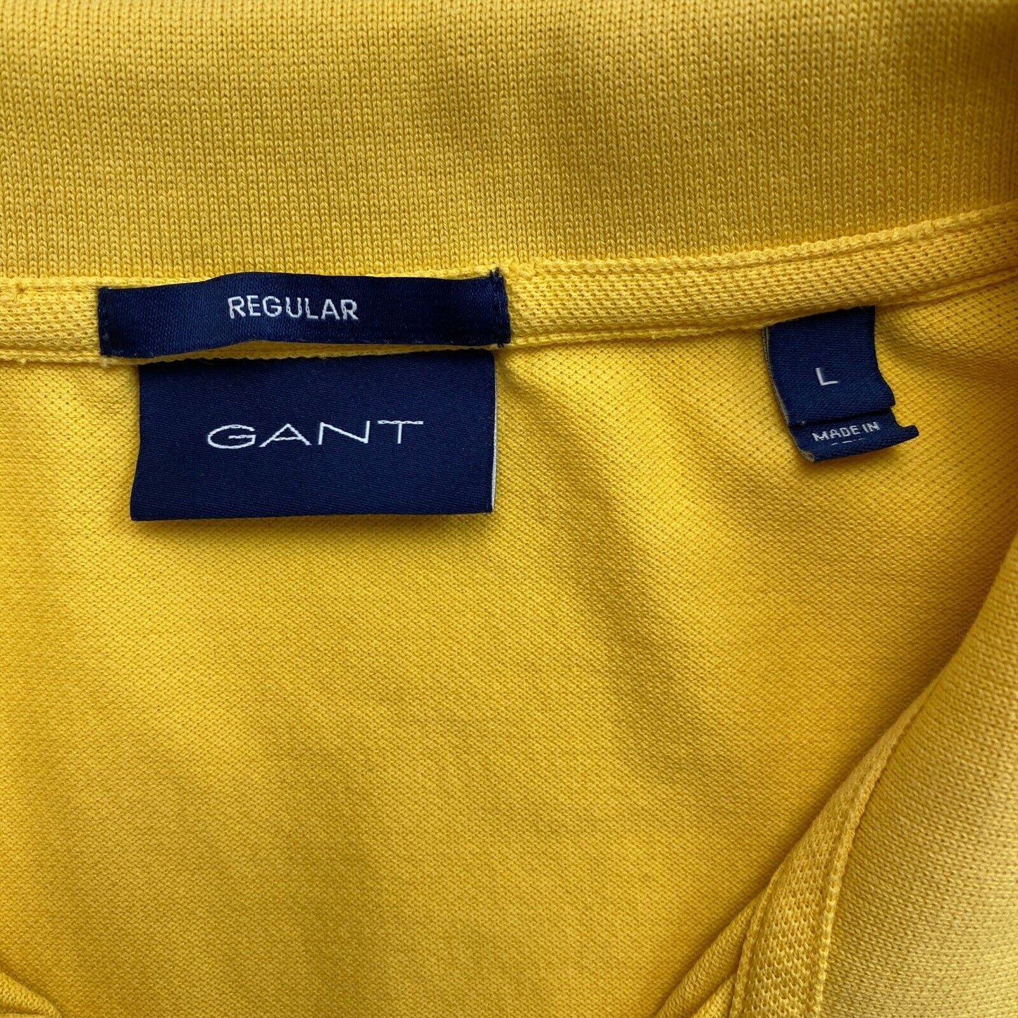 GANT Gelb Original Regular Pique Rugger Polo T-Shirt Größe L