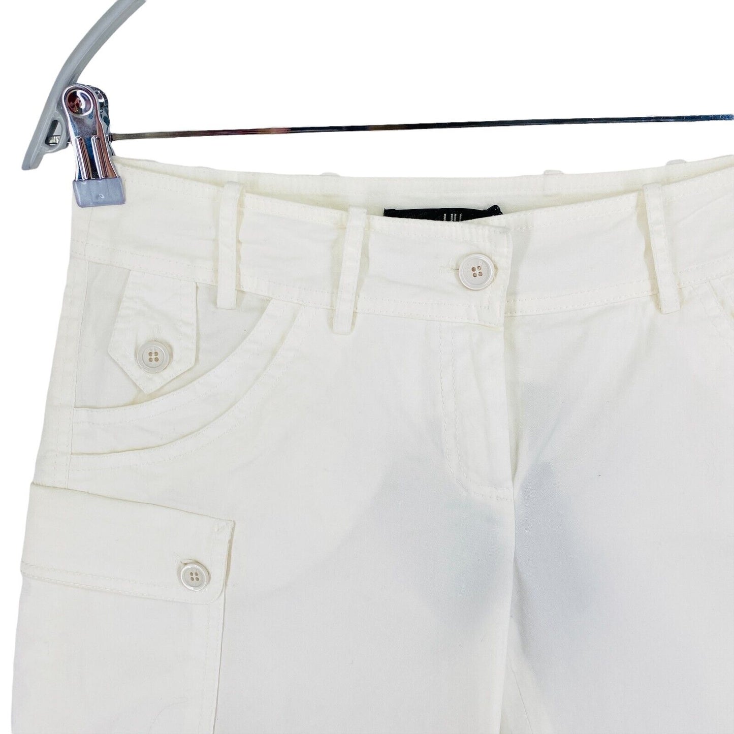 RRP €173 LIU JO White Cargo Shorts Size 42 W30