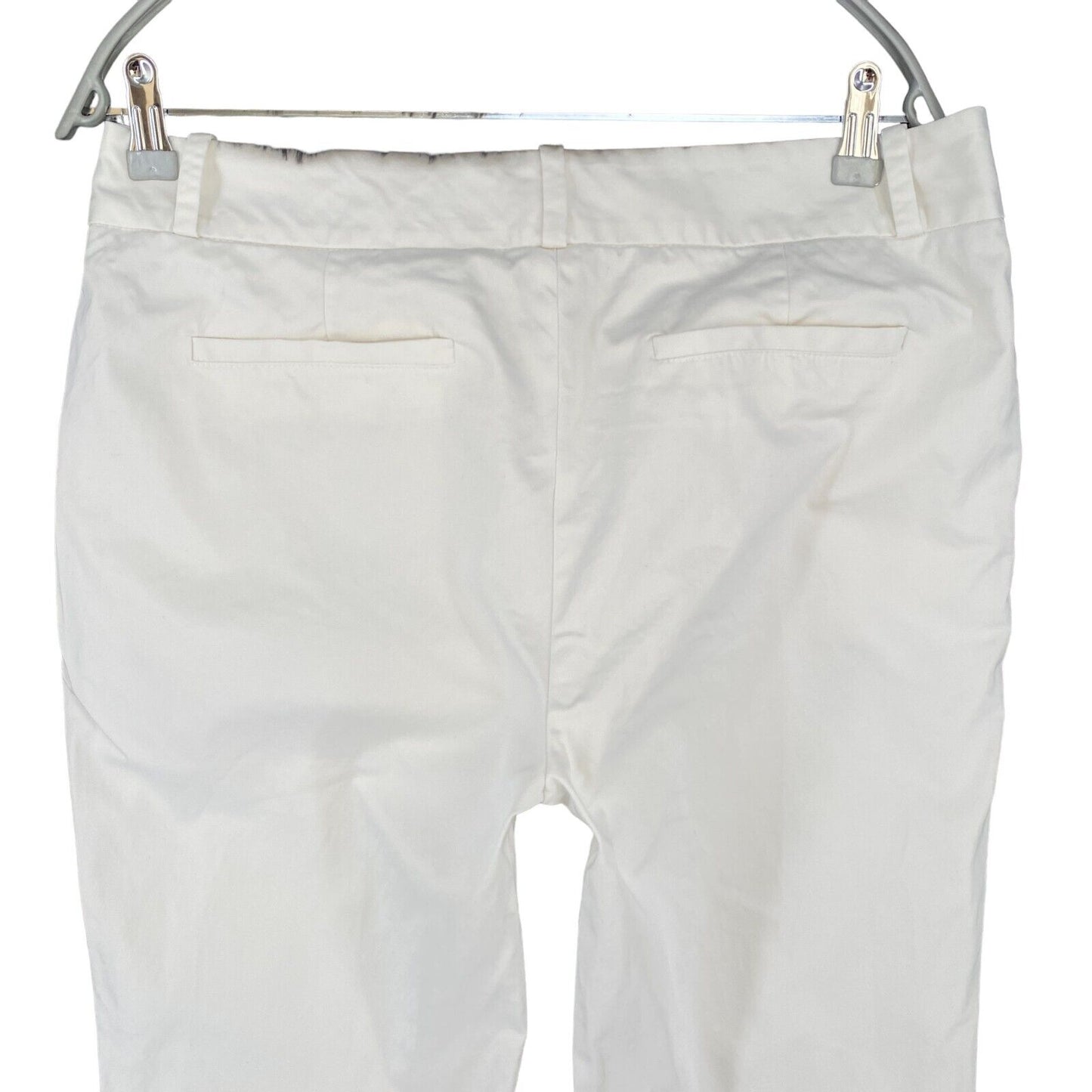 GANT Women White Regular Fit Cropped Capri Trousers Size EUR 40 UK 14 US 10