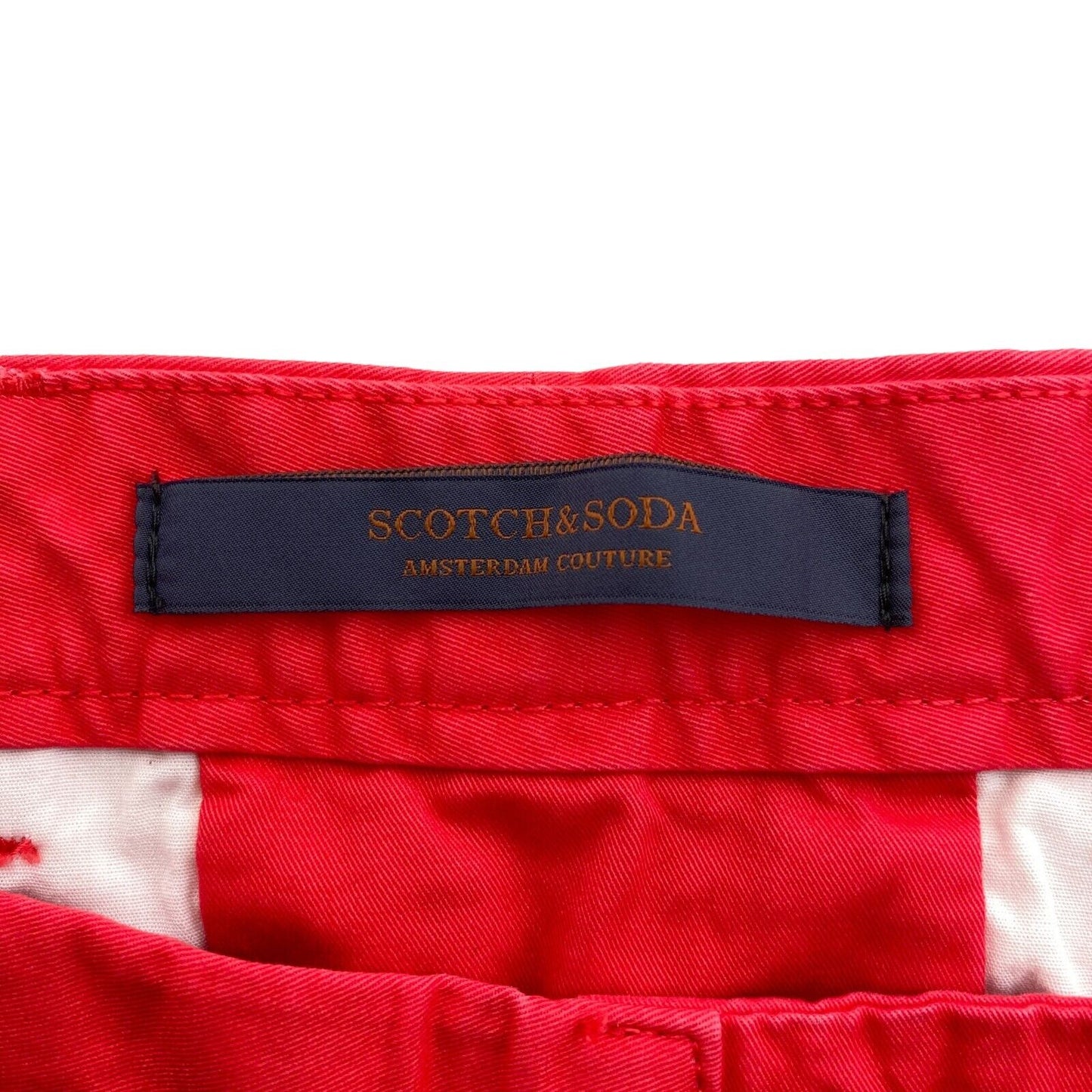 Scotch &amp; Soda Rouge MOTT Super Slim Fit Chino Pantalon Pantalon Taille W31 L32