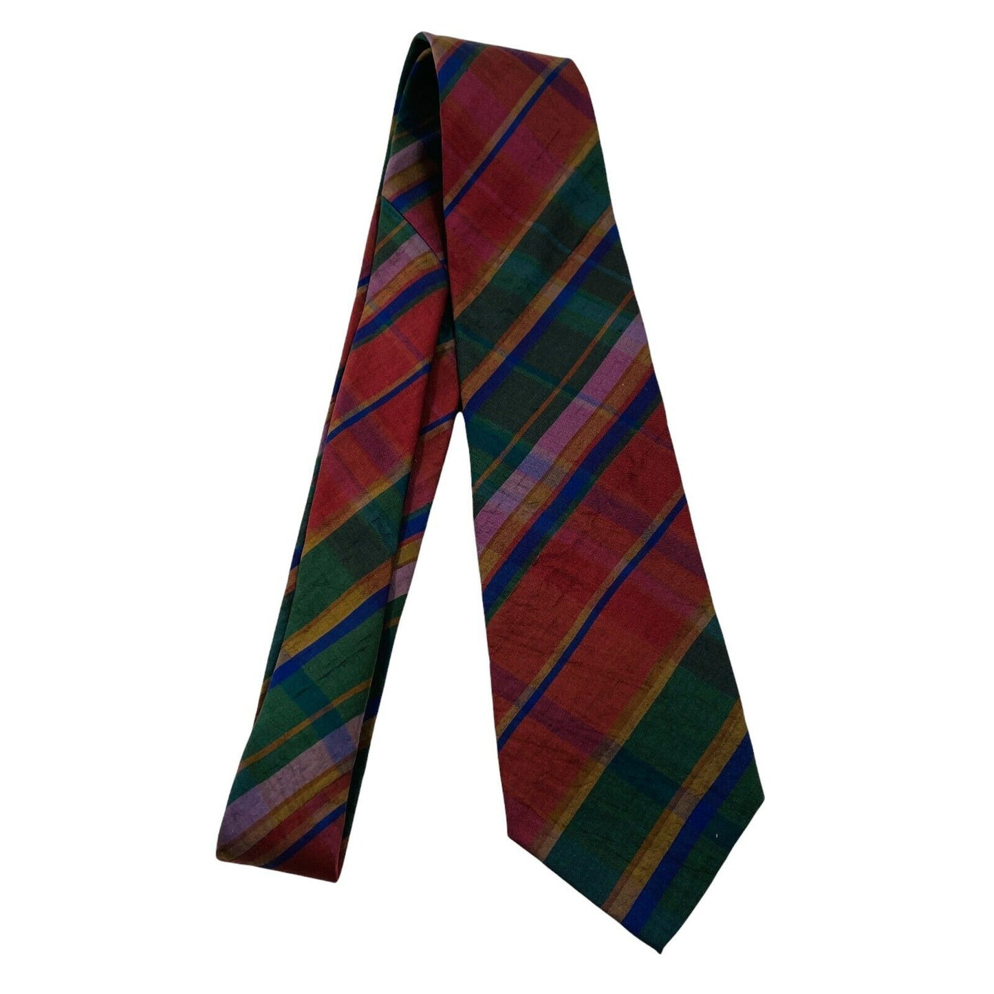 GANT Red Green Striped 100% Silk Hand Made Tie