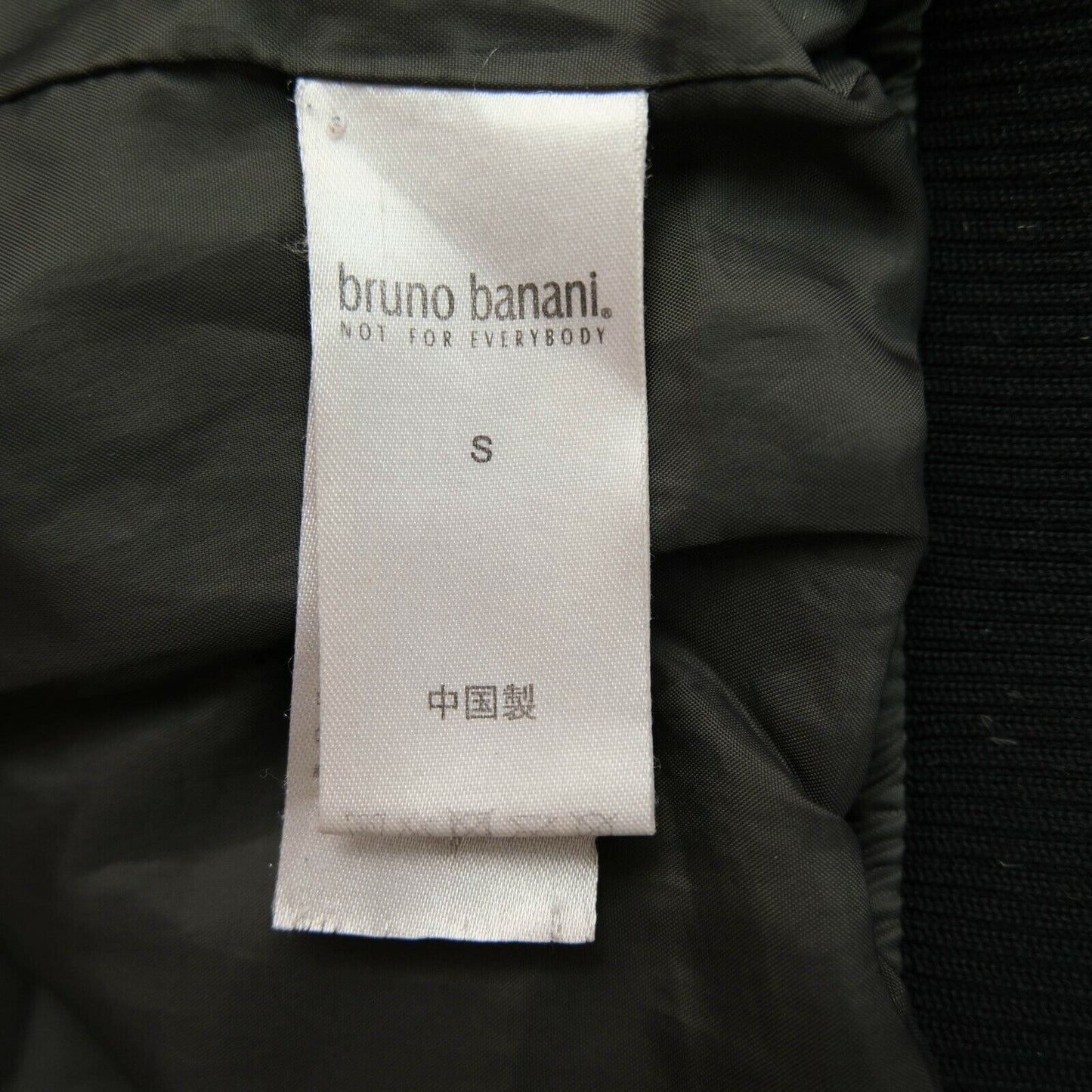 BRUNO BANANI Black Padded Puffer Bomber Coat Jacket Size S