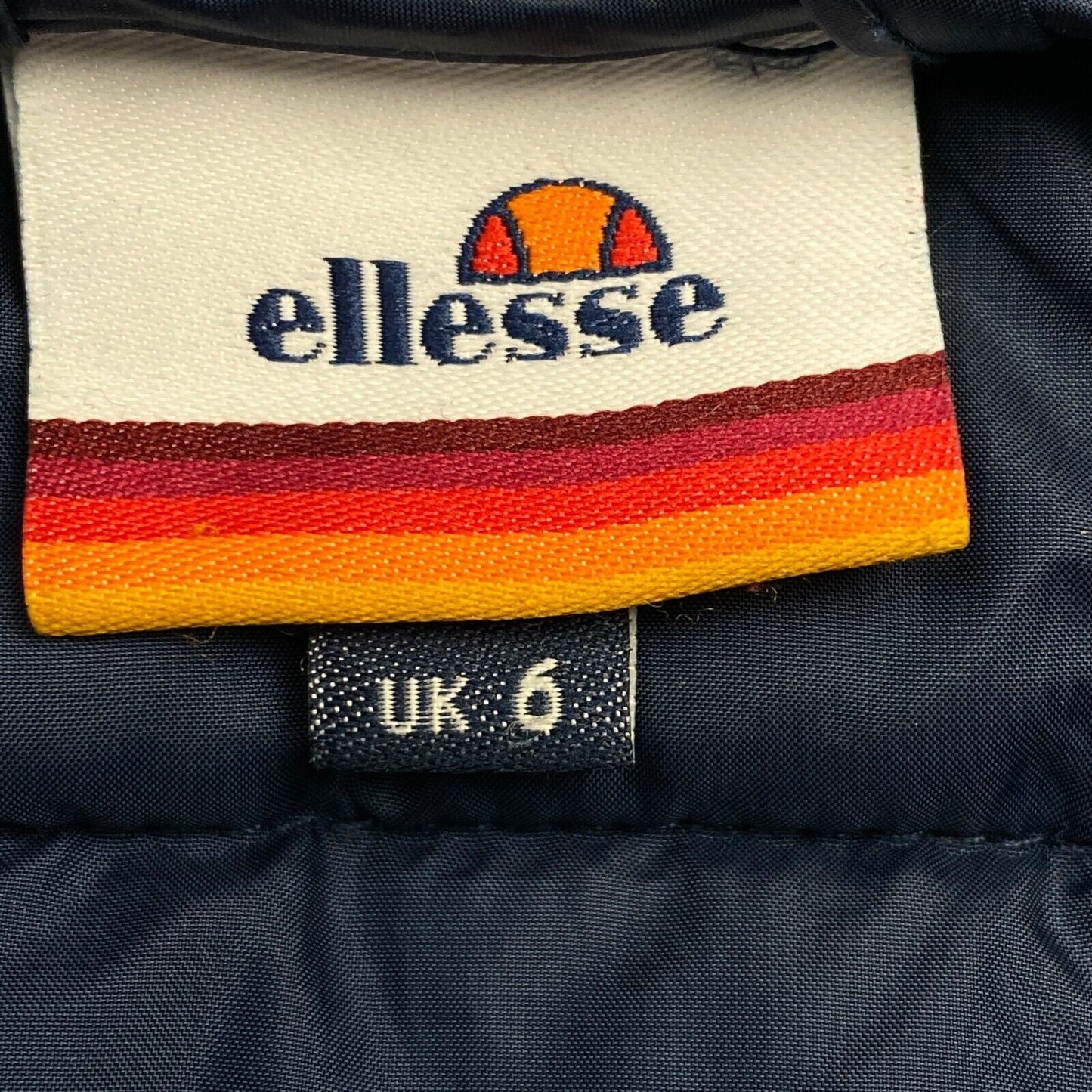 Ellesse Navy Blue Hooded Jacket Coat Size EU 34 UK 6 US 2