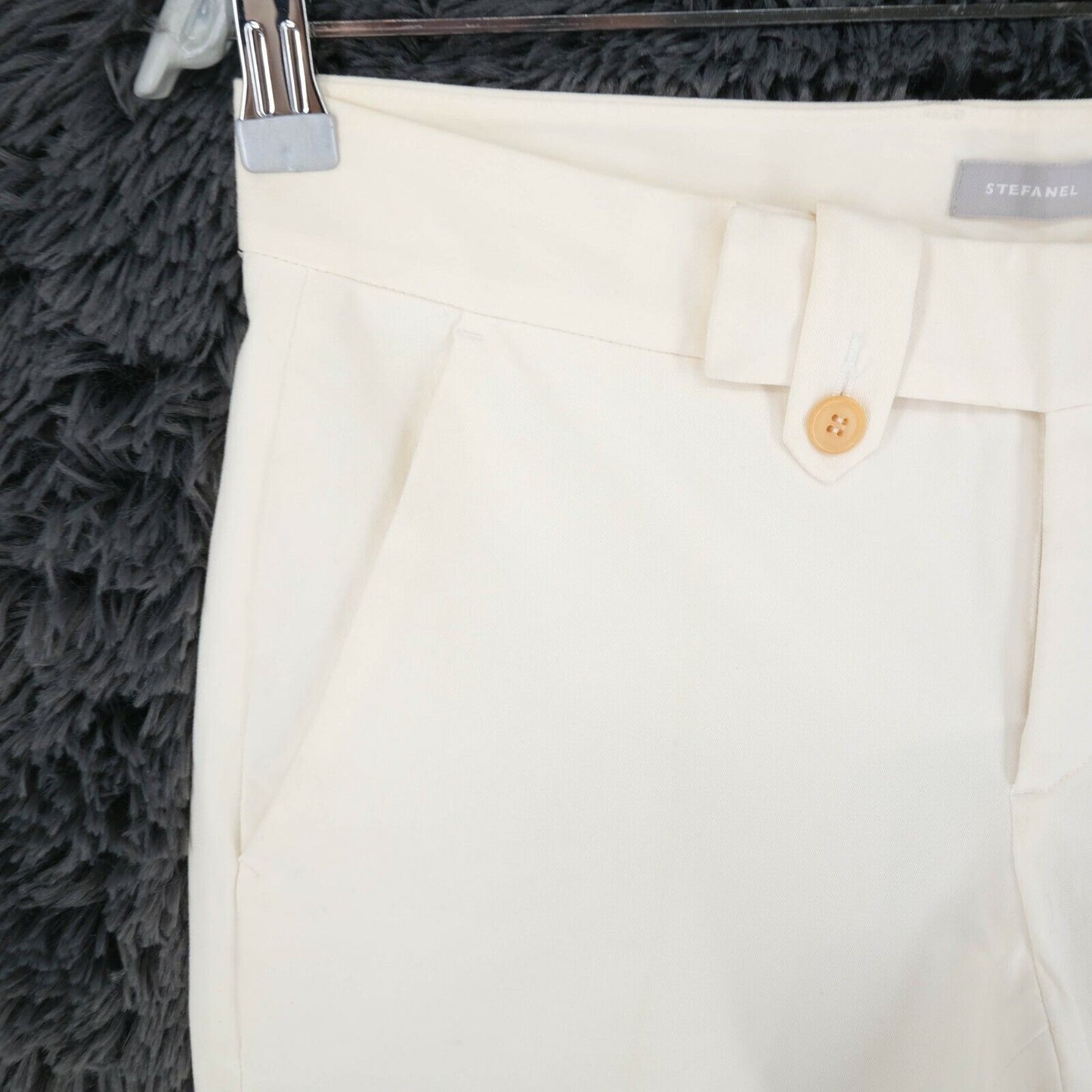 STEFANEL White Gabardine Stretch Pants Trousers Size EU 36 UK 8 US 6