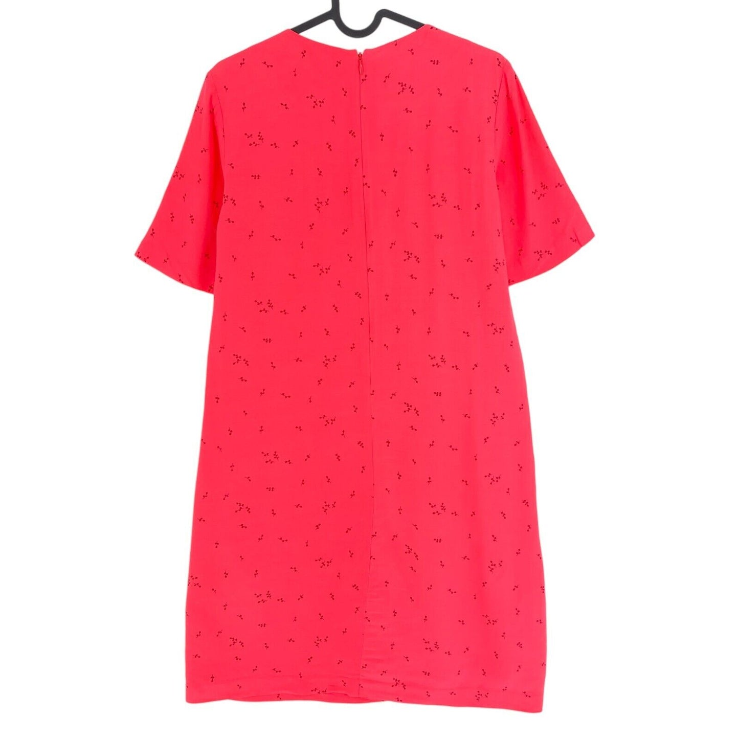 GANT Kleid mit Rundhalsausschnitt und kurzen Ärmeln, Mini-Blumendruck, Rosa, Größe EU 36 UK 10 US 6