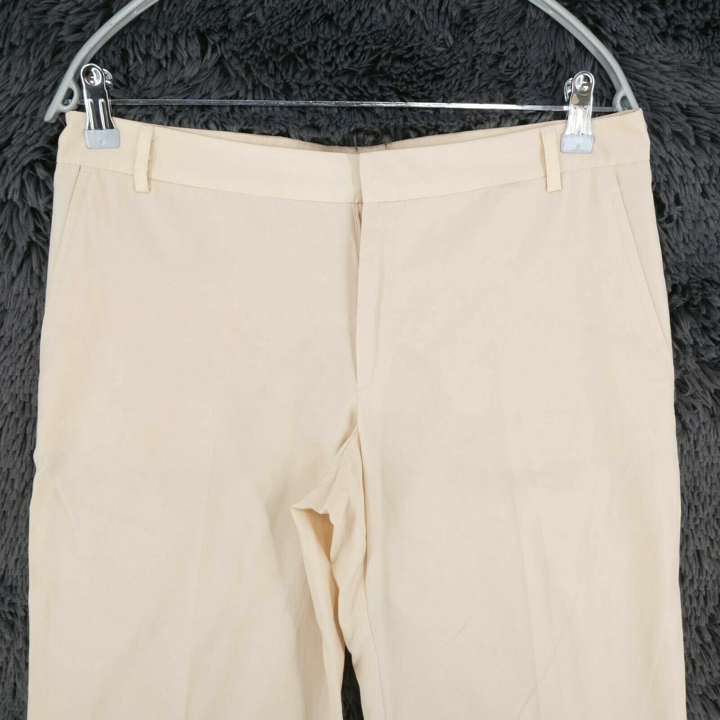 STEFANEL Beige Silk Cotton Blend Pants Trousers Size EU 34 40 UK 4 10 US 2 8