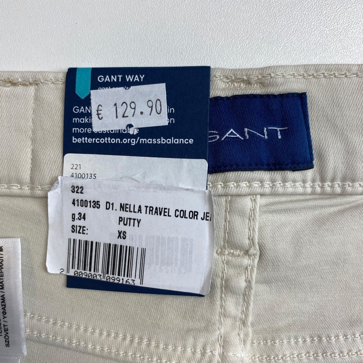 GANT Light Brown Nella Travel Colour Skinny Jeans Size XS