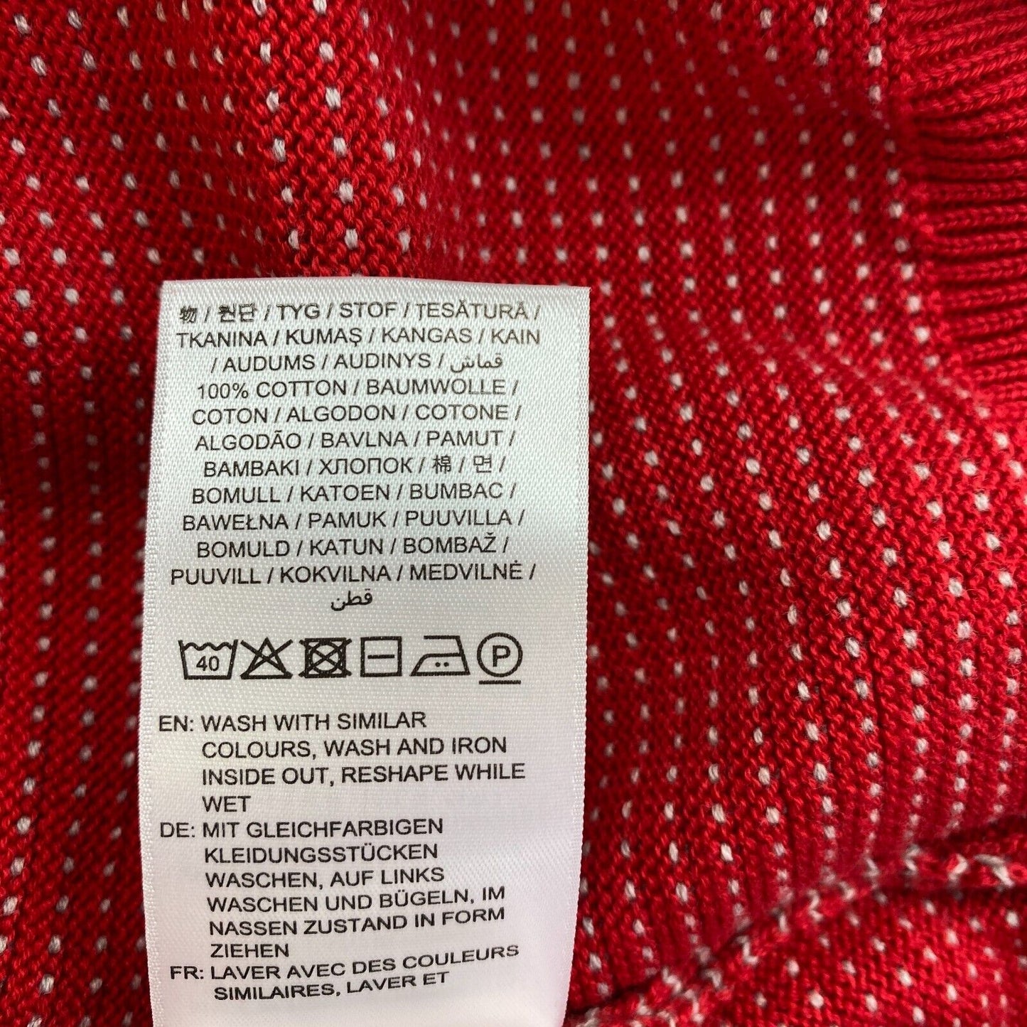 GANT Rot Leichte Textur Pullover Rundhals Pullover Größe M