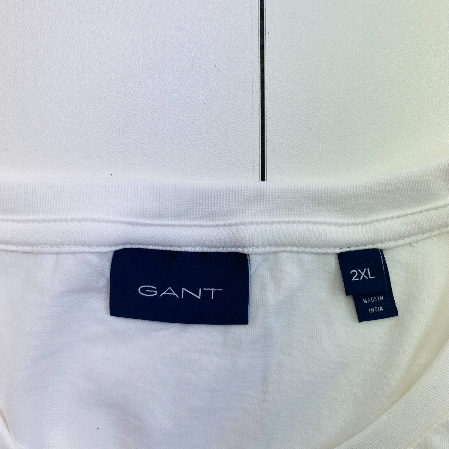 GANT Men White Original Crew Neck Short Sleeve T Shirt Size 2XL XXL