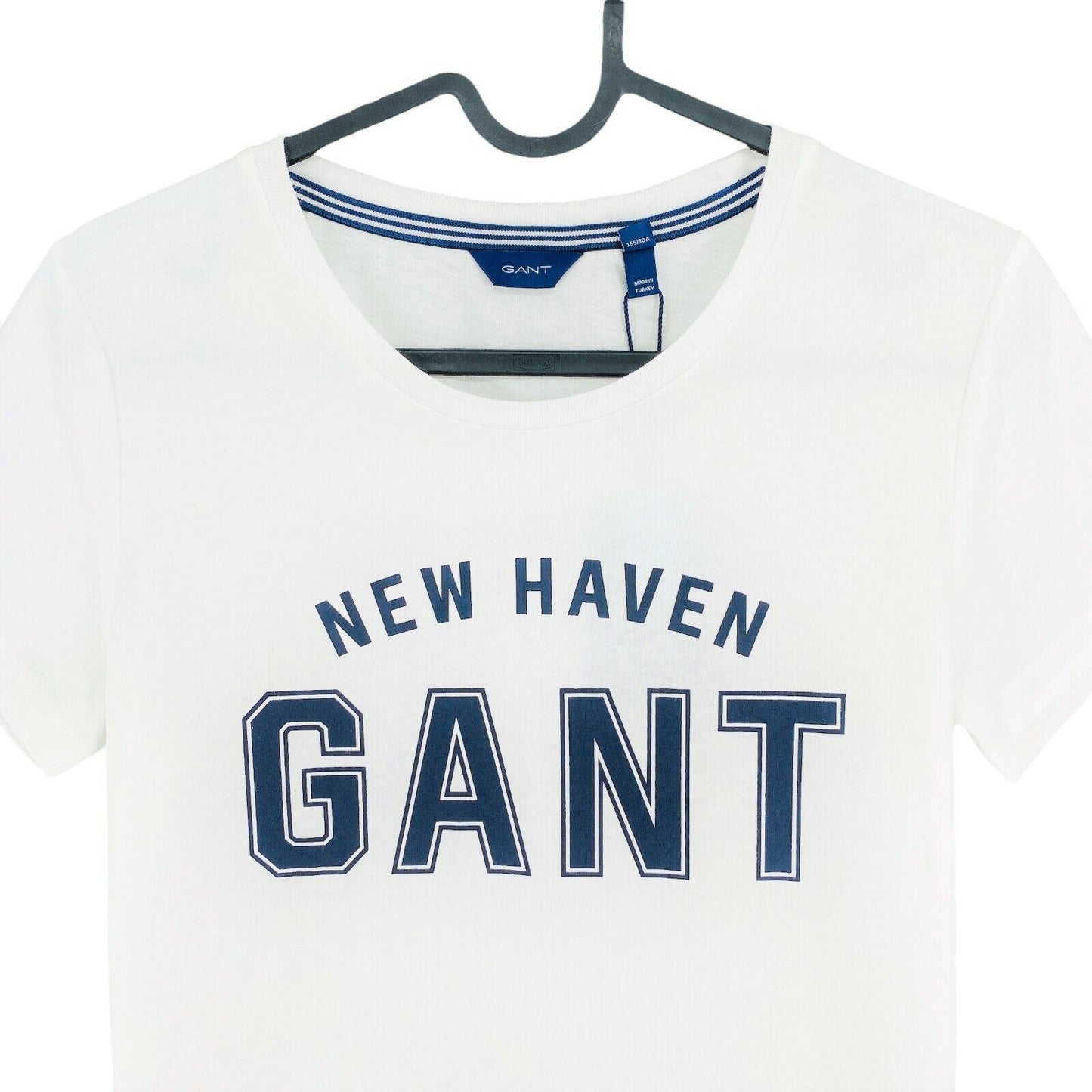 GANT White Logo Crew Neck SS T Shirt Size XS