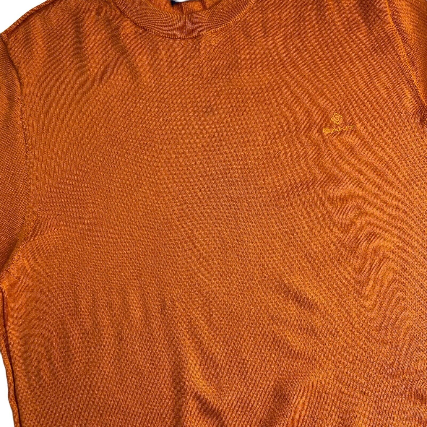 GANT Orange Crew Neck Wool Blend Sweater Pullover Size M