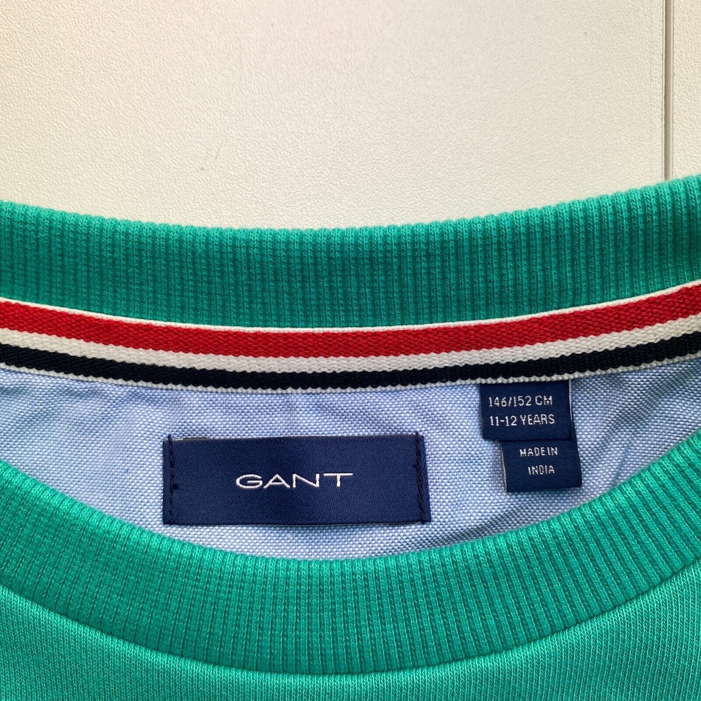 GANT Boys Green Original Crew Neck Sweater Size 11-12 Years 146/152 cm